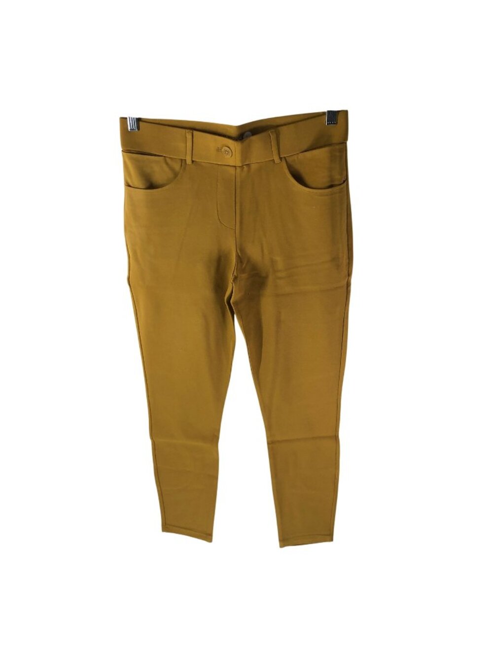 Betabrand 7-Pocket Dress Pant Yoga Pant Skinny Leg Pants Yellow Size L